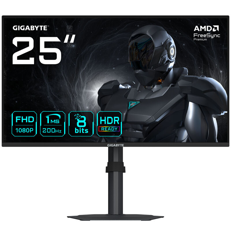 Gigabyte G25F2 24,5 tommers gamingskjerm front