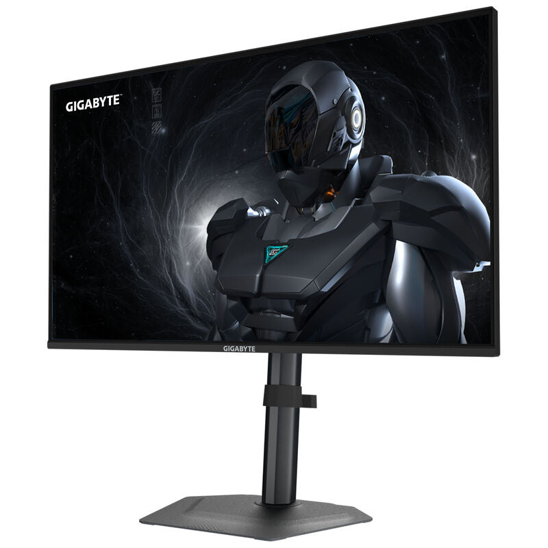 Detalj av Gigabyte G25F2 skjermens justeringsmekanisme