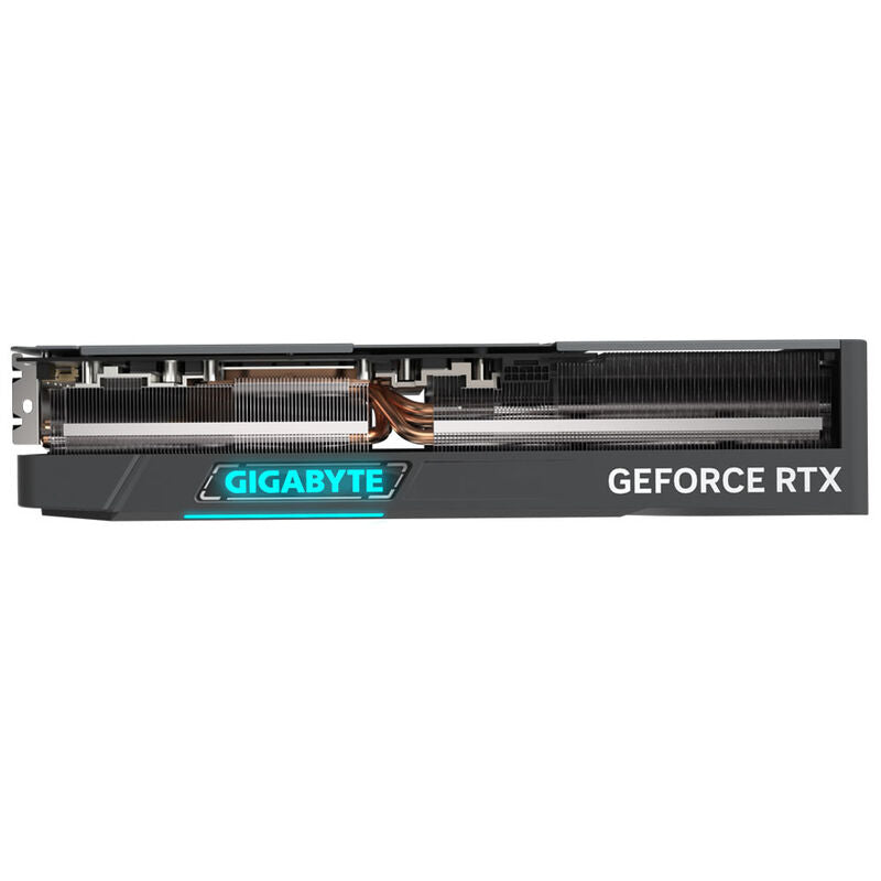 Nærbilde av RGB-lys på Gigabyte GeForce RTX 4080 Eagle 16G