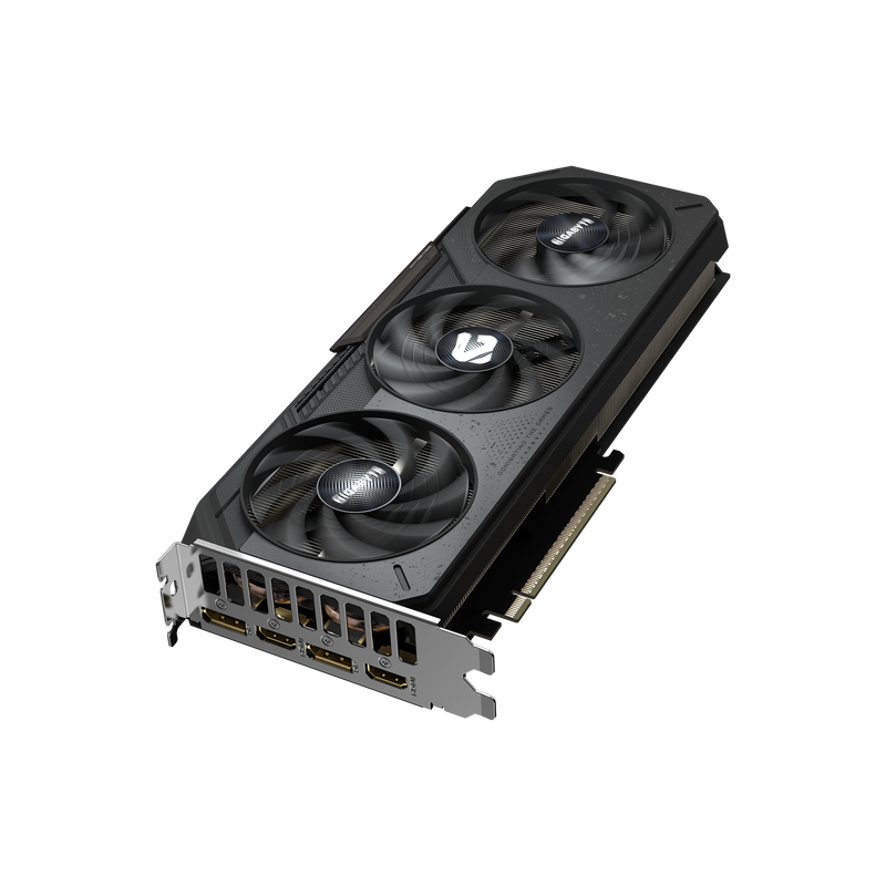 Detaljbilde av Gigabyte GeForce RTX 5050 Gaming OC grafikkort kjølesystem