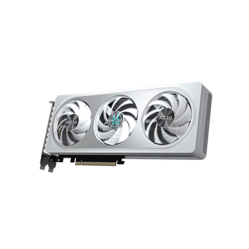 Gigabyte GeForce RTX 5060 Aero OC grafikkort bakside med vifter