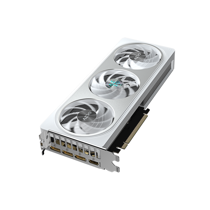 Gigabyte GeForce RTX 5060 Aero OC grafikkort montert i PC