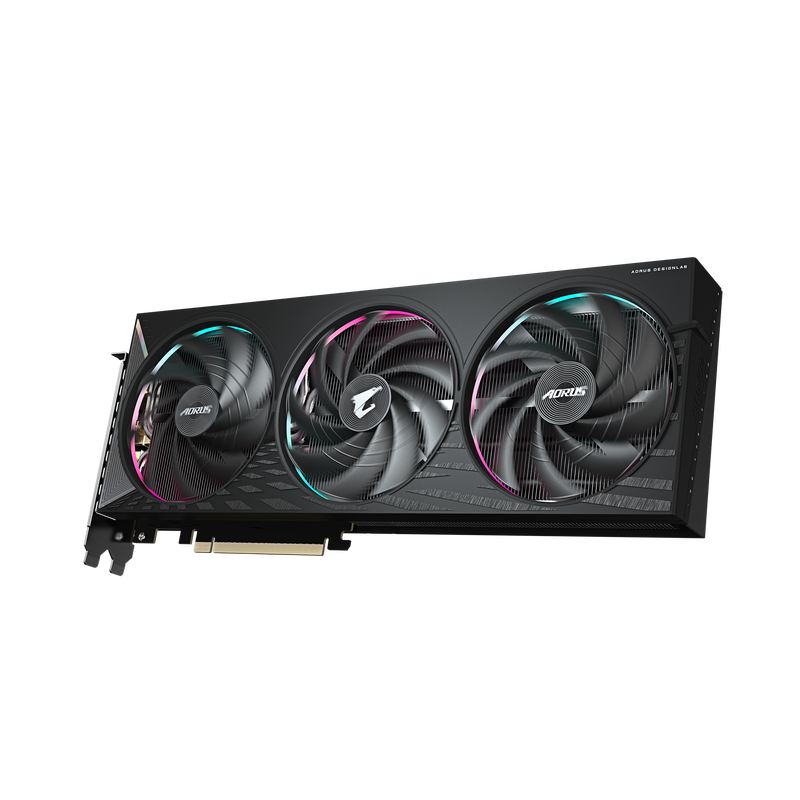 Gigabyte GeForce RTX 5060 Elite grafikkort sett fra siden