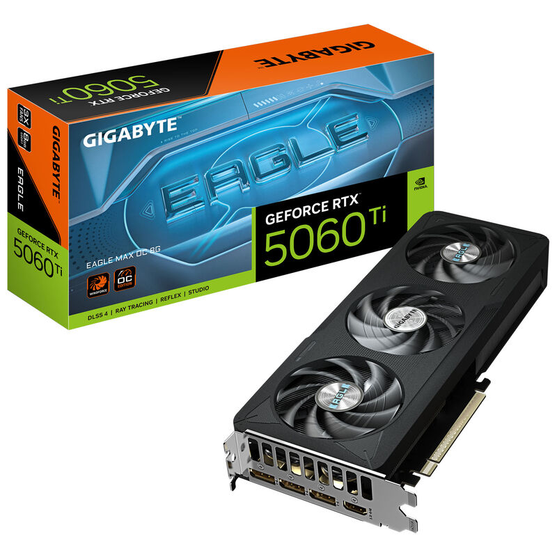 Gigabyte GeForce RTX 5060 Ti Eagle MAX OC grafikkort forfra
