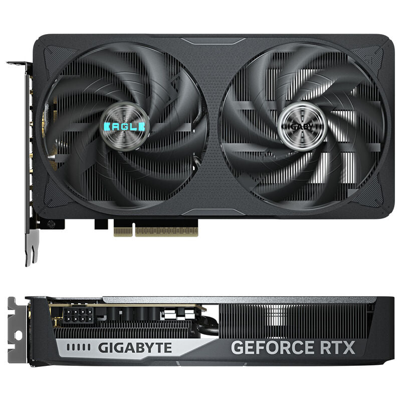 Detalj av Gigabyte GeForce RTX 5060 Ti Eagle OC viftesystem