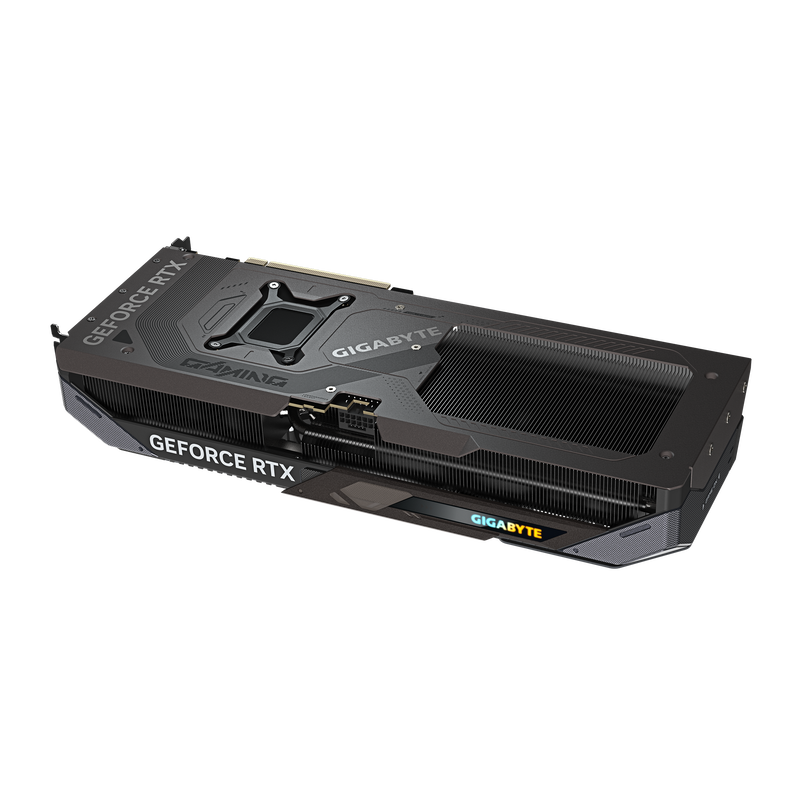 Detaljbilde av kjølesystem på Gigabyte GeForce RTX 5070 Gaming OC
