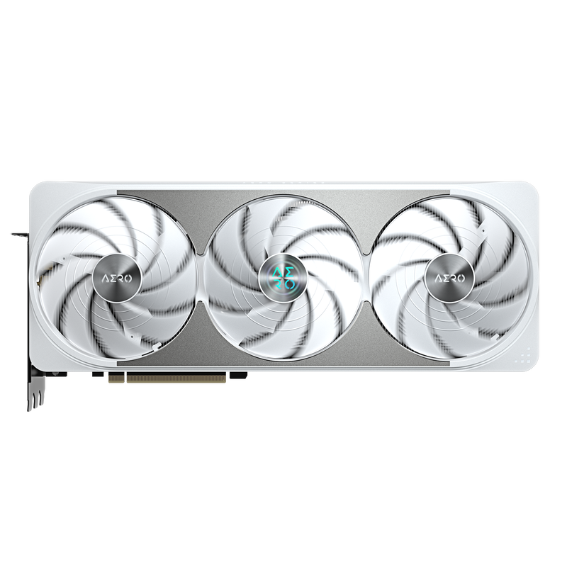 Detalj av kjølesystem på Gigabyte GeForce RTX 5070 Ti Aero OC