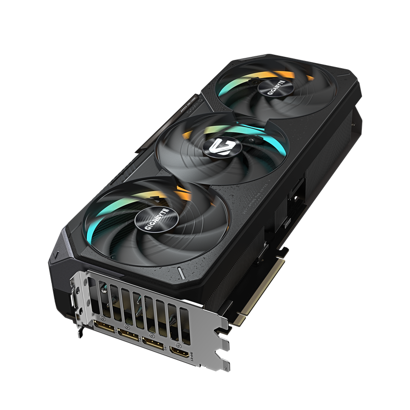 Oversikt over tilkoblinger på Gigabyte GeForce RTX 5070 Ti Gaming OC