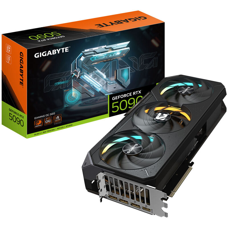 Gigabyte GeForce RTX 5090 Gaming OC grafikkort forfra