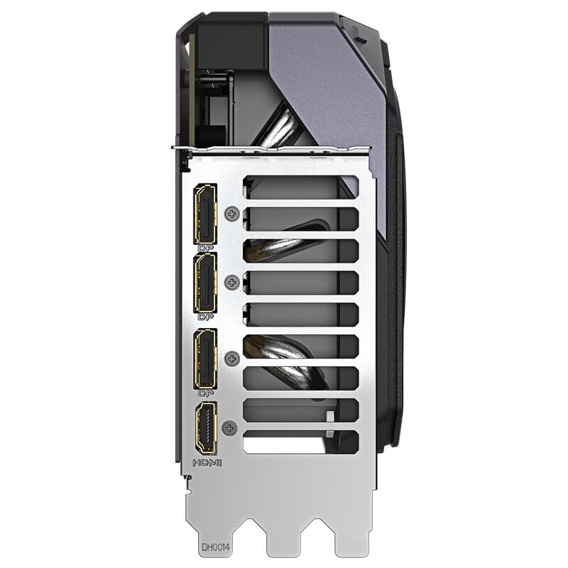 Nærbilde av RGB-belysning på Gigabyte GeForce RTX 5090 Gaming OC