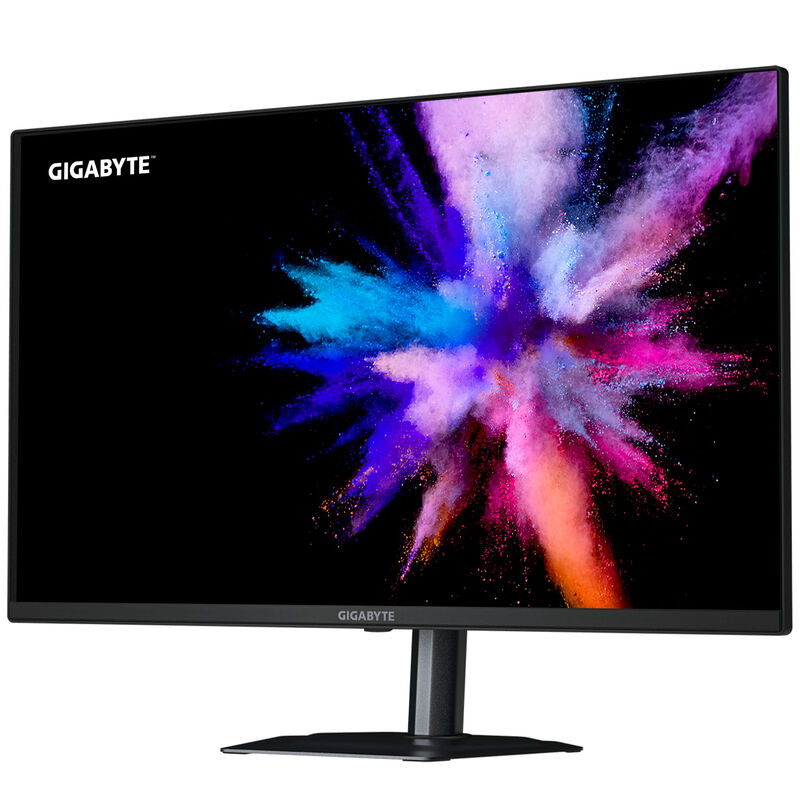 Gigabyte GO27Q24 nærbilde av QD-OLED skjermoverflate