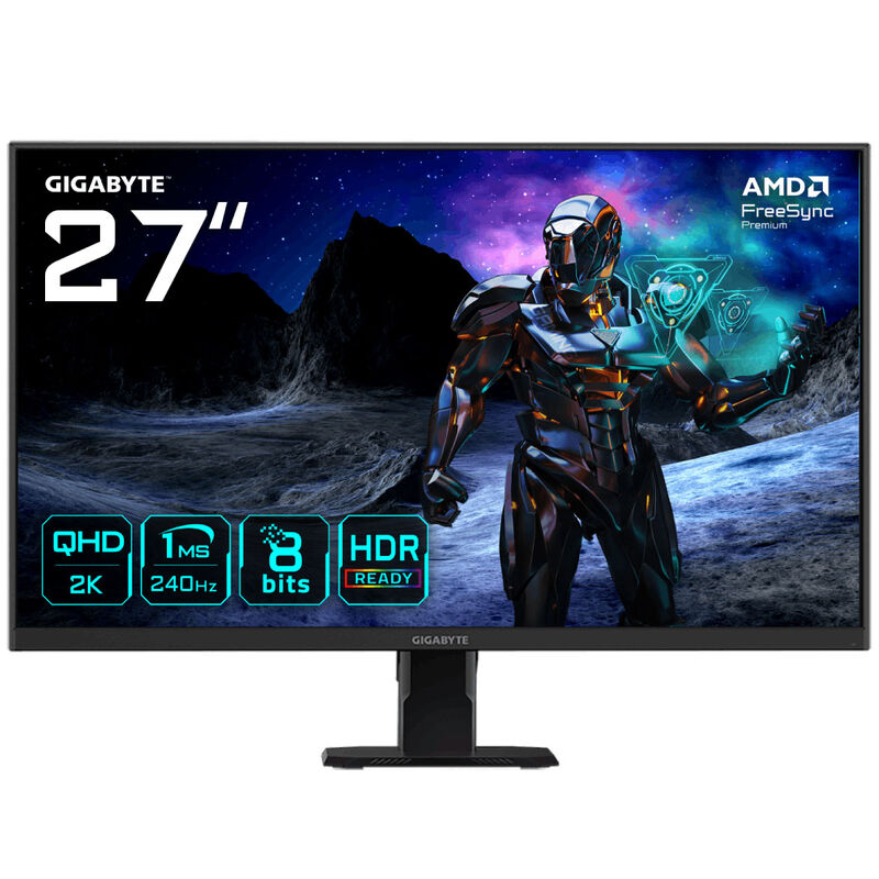 Gigabyte GS27Q X gamingskjerm forfra