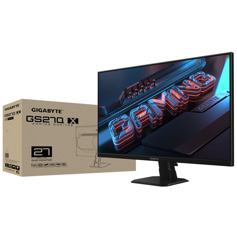 Bilde av kontrollknapper på Gigabyte GS27Q X gamingskjerm