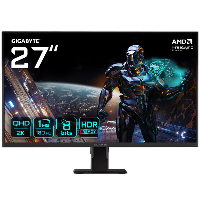 Gigabyte GS27QA gamingskjerm bakside