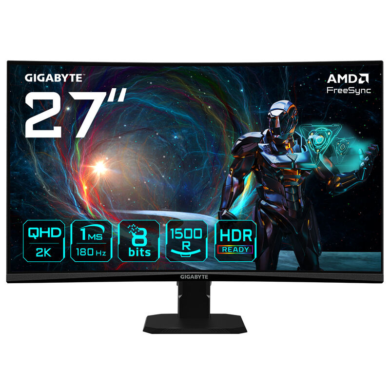 Gigabyte GS27QCA 27" QHD gamingskjerm forfra