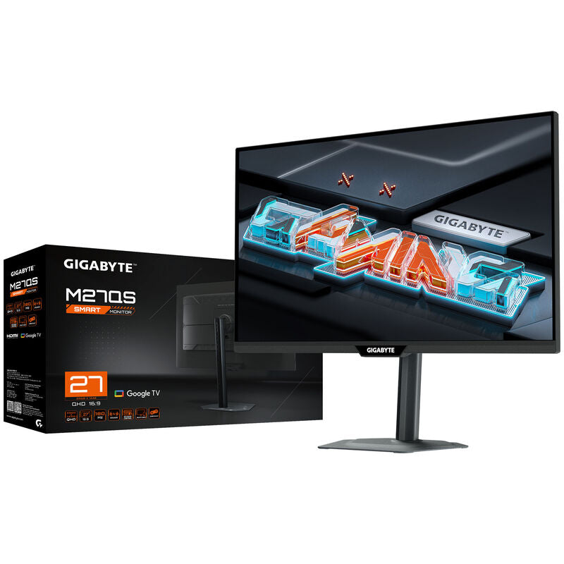 Gigabyte M27QS 27" QHD gamingskjerm med Google TV skjermbilde
