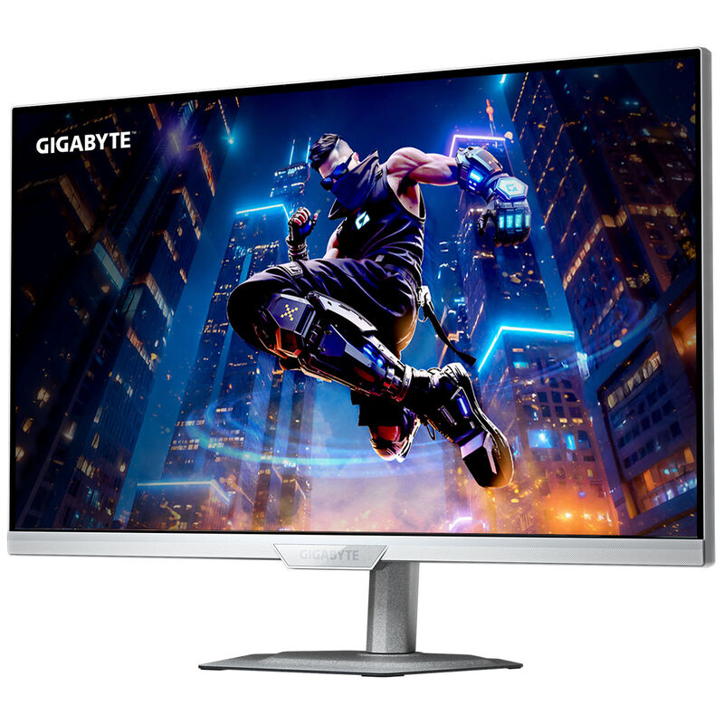 Gigabyte M27UP ICE gamingskjerm 27 tommer detalj av tilkoblinger