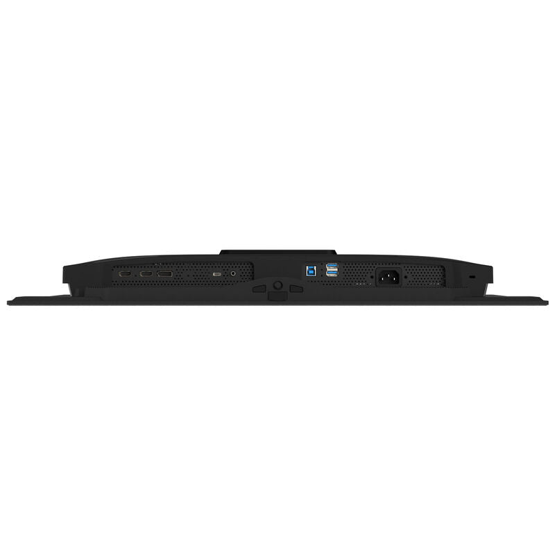 Visning av stativ og justeringsmuligheter på Gigabyte MO27Q2 27" gamingskjerm