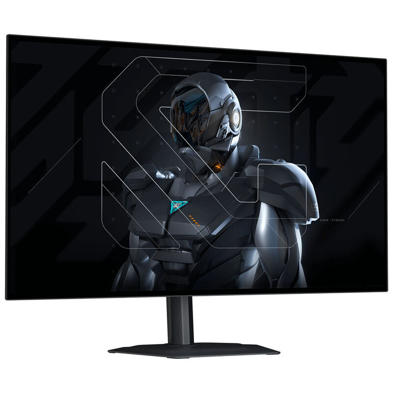 Gigabyte MO27Q28G bakside med tilkoblinger