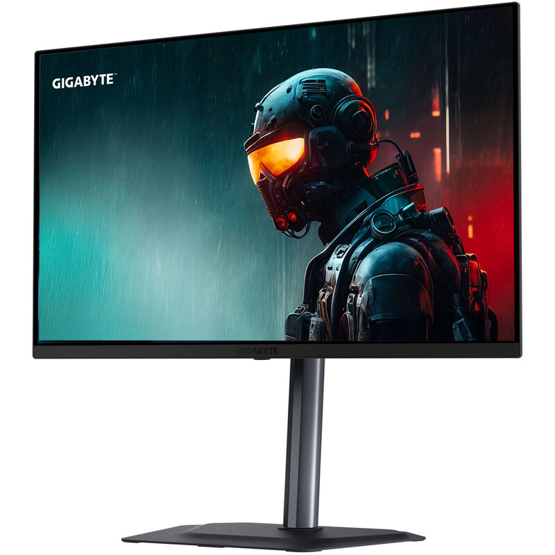 Detalj av Gigabyte MO27U2 gamingskjerm 27" 4K 240 Hz QD-OLED panel