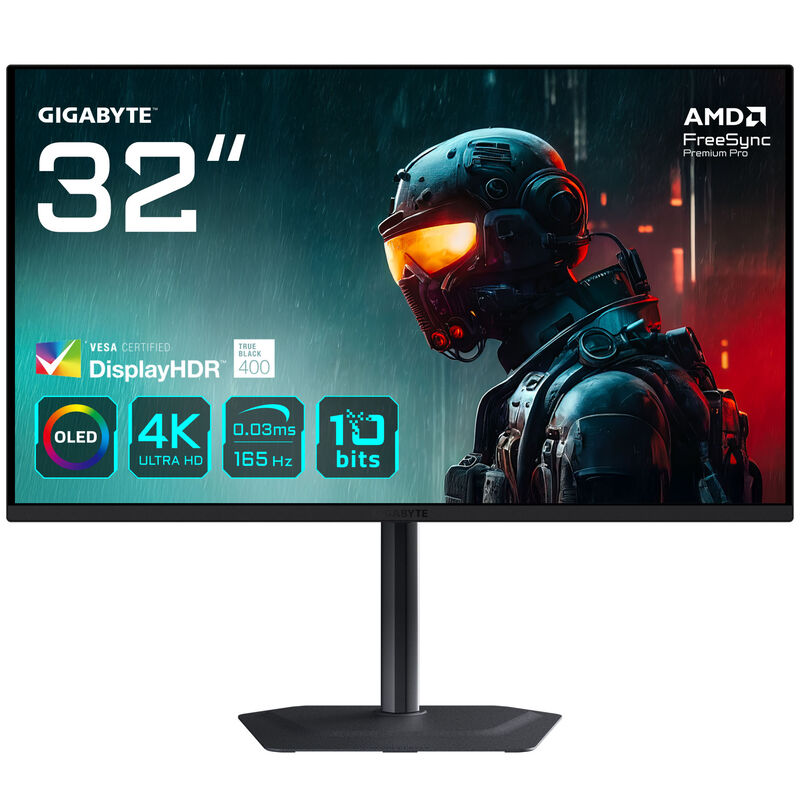 Gigabyte MO32U gamingskjerm 32" forfra