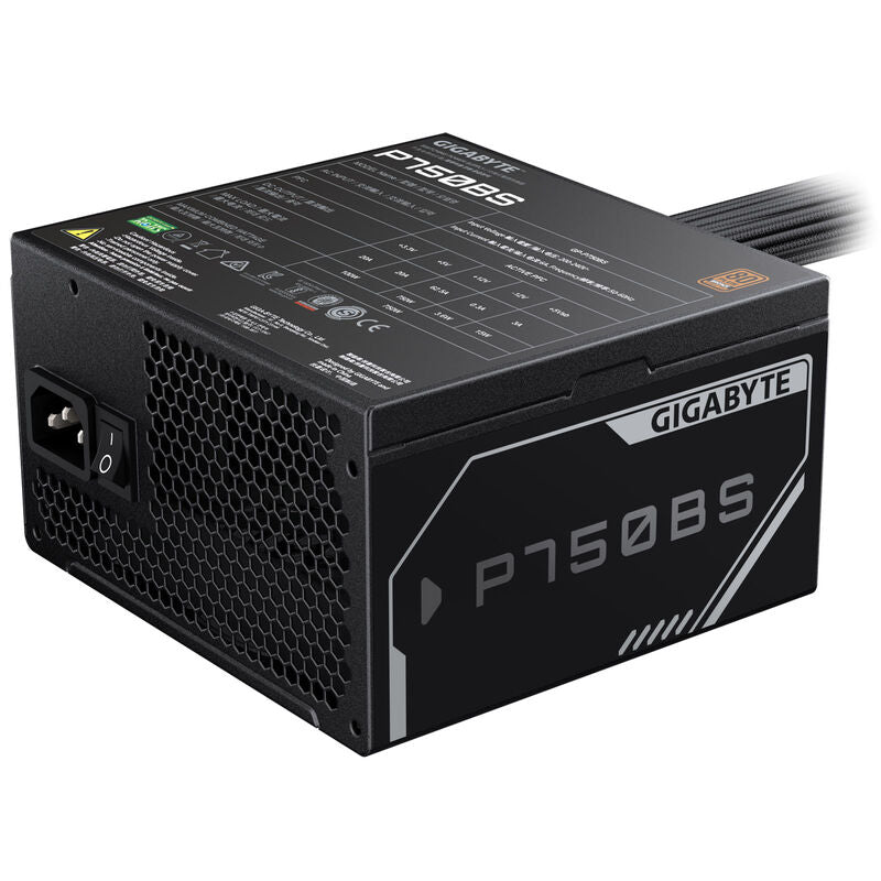 Gigabyte P750BS strømforsyning 750 W detalj av vifte