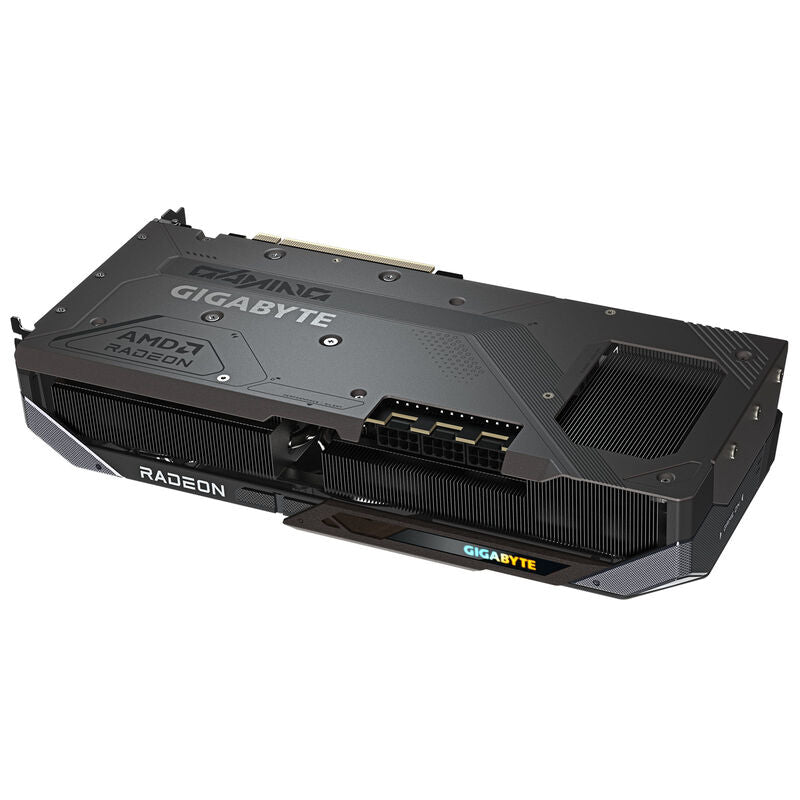 Nærbilde av RGB-belysning på Gigabyte Radeon RX 9070 XT GAMING OC