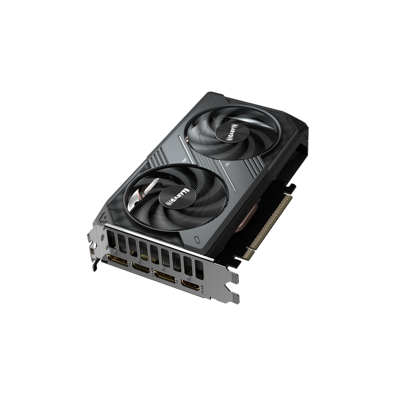 Gigabyte RTX 5050 Windforce OC grafikkort montert i PC