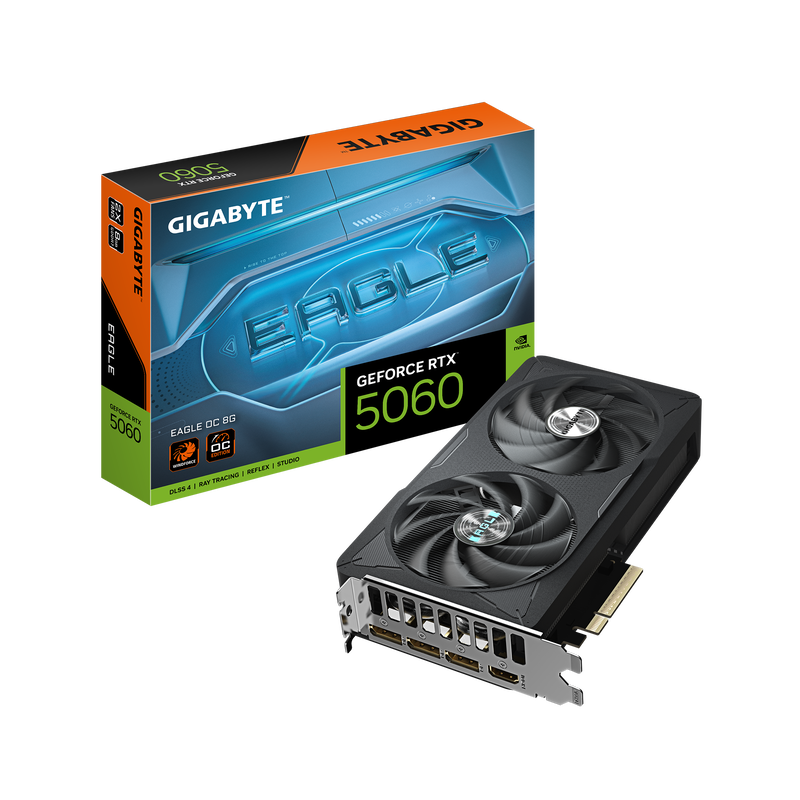 Gigabyte RTX 5060 Eagle OC grafikkort forfra