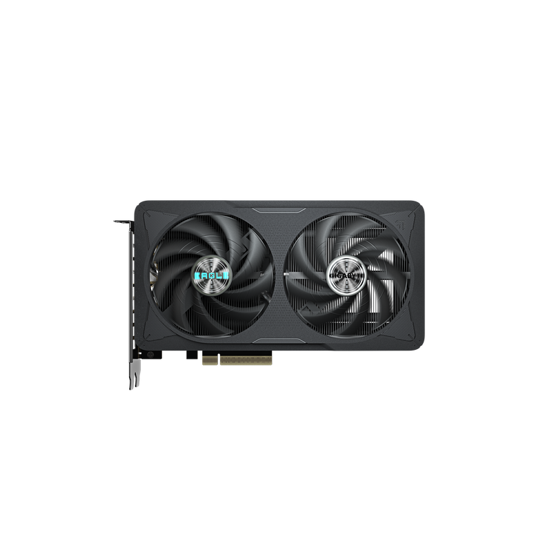 Nærbilde av Gigabyte RTX 5060 Eagle OC grafikkort vifte