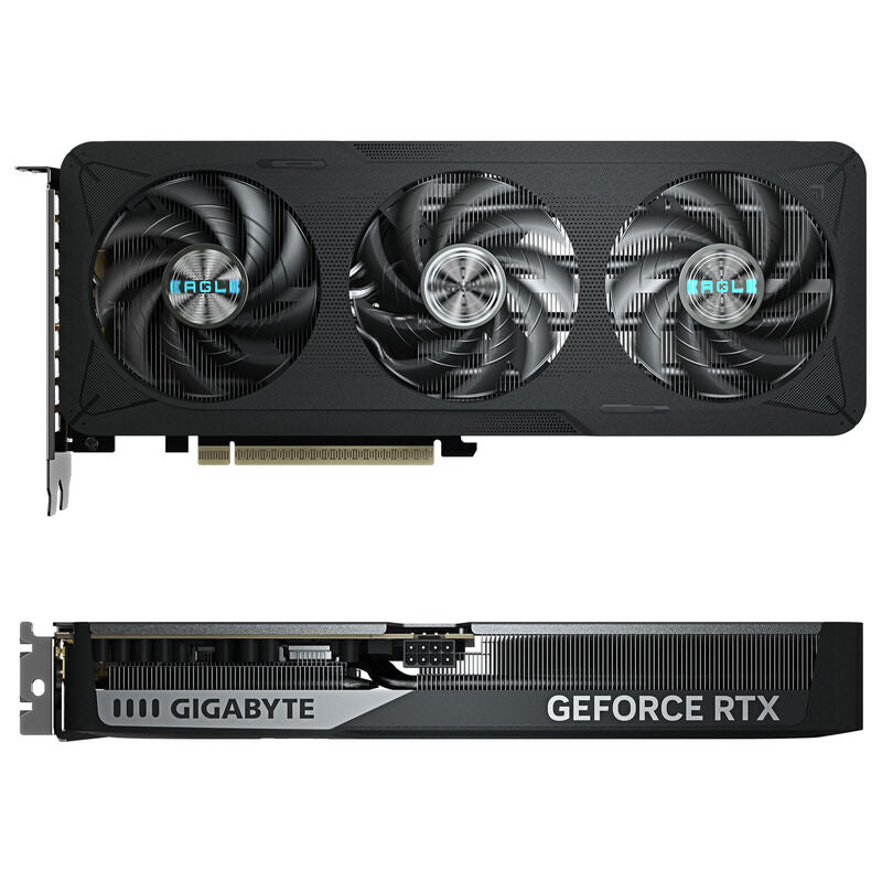 Detalj av kjølesystem på Gigabyte RTX 5060 Ti Eagle MAX OC grafikkort