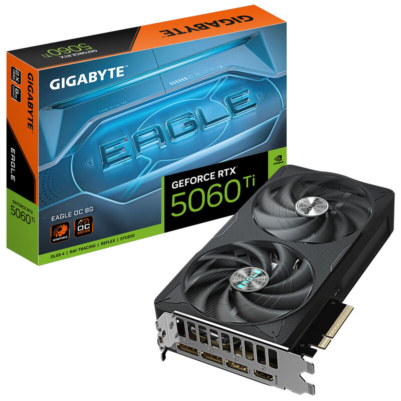 Gigabyte RTX 5060 Ti Eagle OC grafikkort forfra