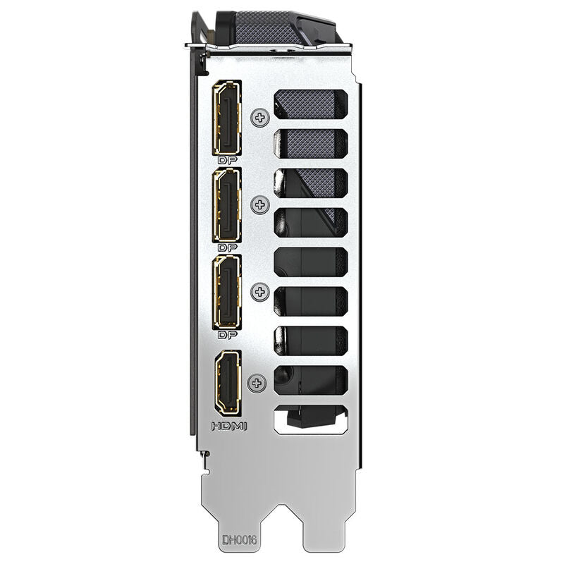 Nærbilde av RGB-belysning på Gigabyte RTX 5060 Ti Gaming OC