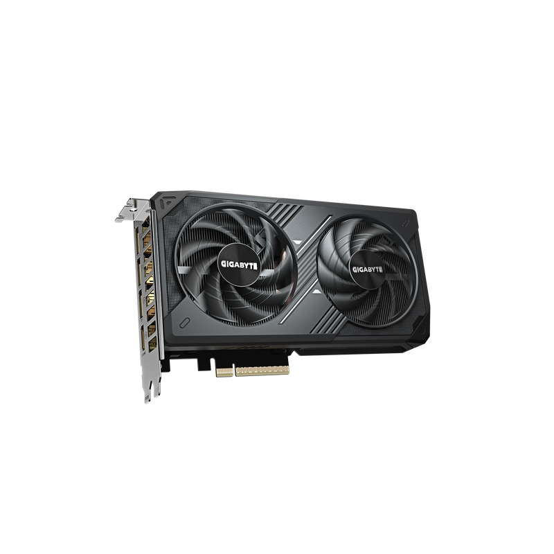 Gigabyte RTX 5060 Windforce grafikkort 8 GB detalj av viftene