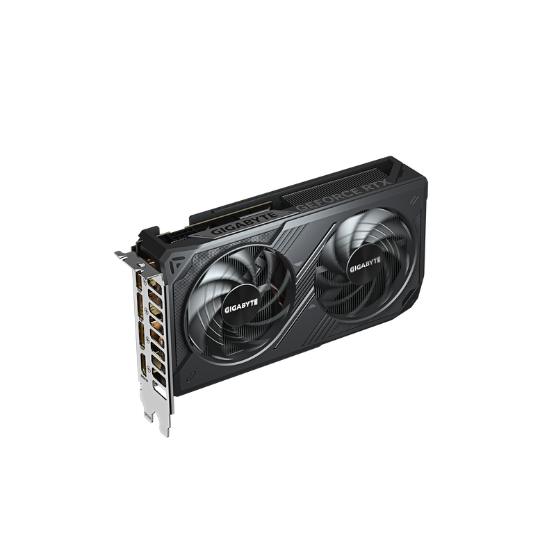 Gigabyte RTX 5060 Windforce grafikkort 8 GB nærbilde av kjøleribbe