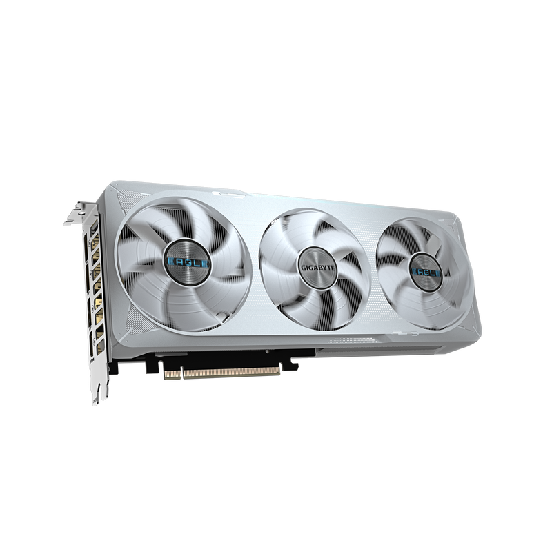 Gigabyte RTX 5070 Eagle OC Ice SFF grafikkort med tilkoblinger