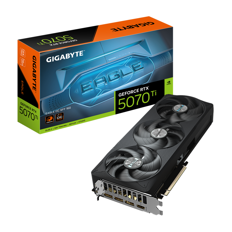 Gigabyte RTX 5070 Ti Eagle OC SFF grafikkort forfra