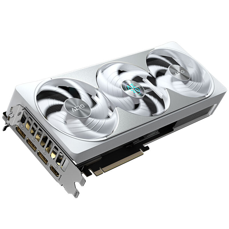 Gigabyte RTX 5080 Aero OC SFF grafikkort bakside hvit
