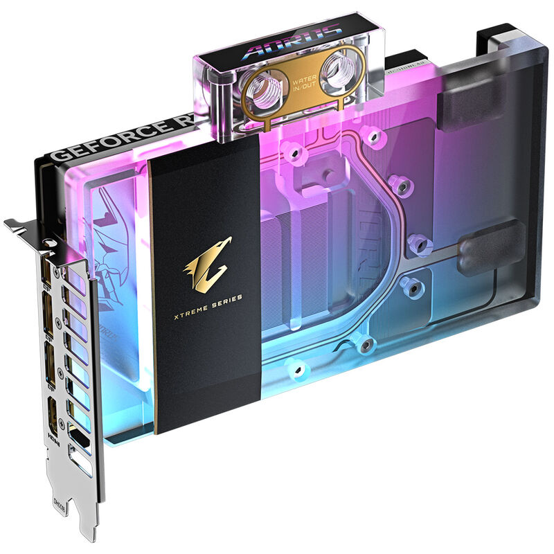 Oversikt over Gigabyte Aorus RTX 5080 Xtreme Waterforce WB grafikkort