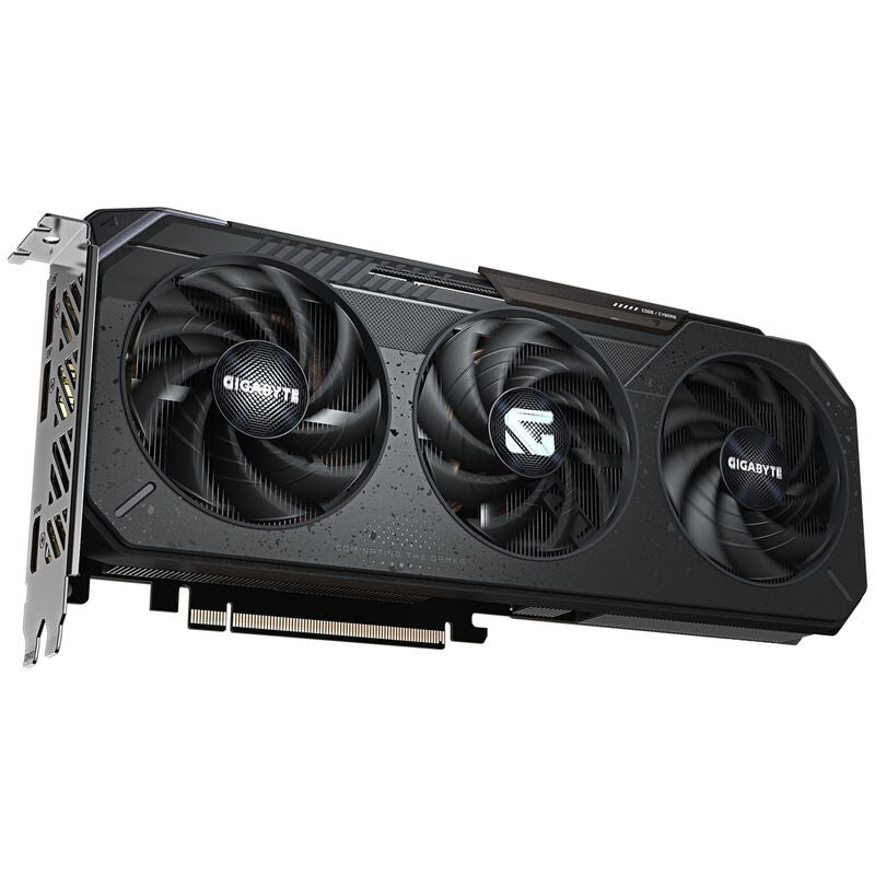 Sidevisning av Gigabyte RX 9060 XT Gaming 16G grafikkort