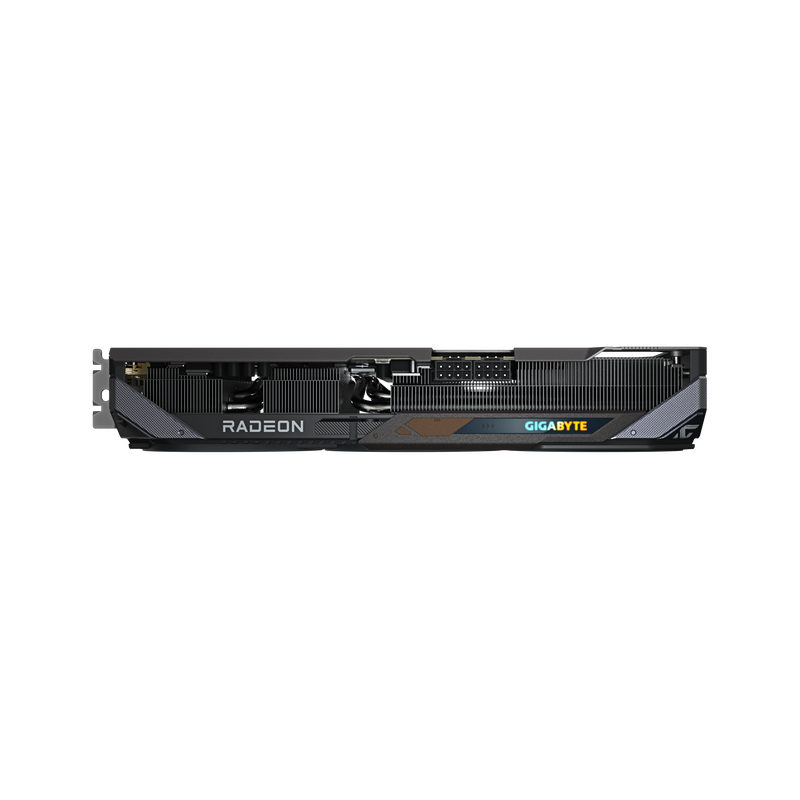 Oversikt over Gigabyte RX 9070 Gaming OC grafikkort design