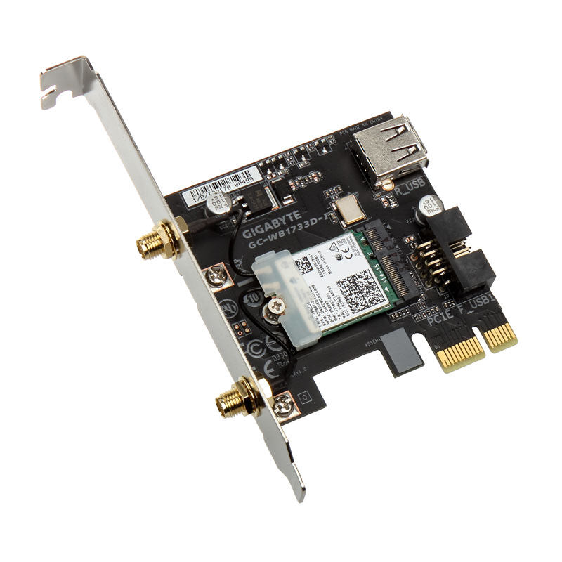 Gigabyte WB1733D-I WiFi Bluetooth 5.0 PCIe-adapter forfra