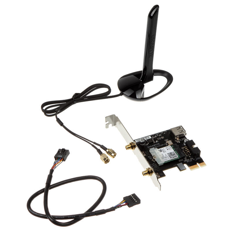 Gigabyte WB1733D-I WiFi Bluetooth 5.0 PCIe-adapter montert i PC