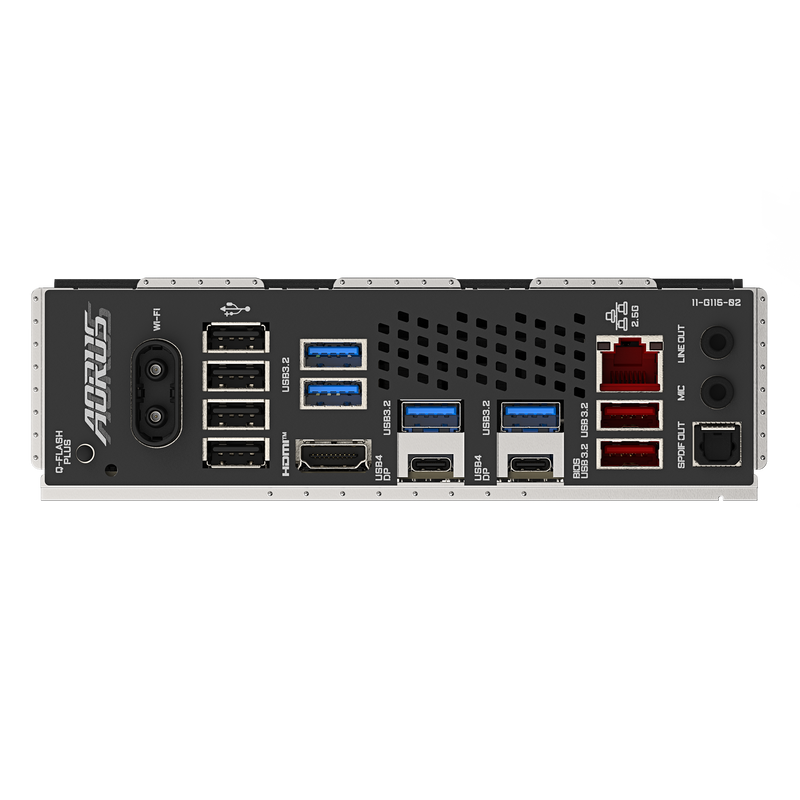 Nærbilde av Gigabyte X870 A Elite WiFi7 hovedkort komponenter