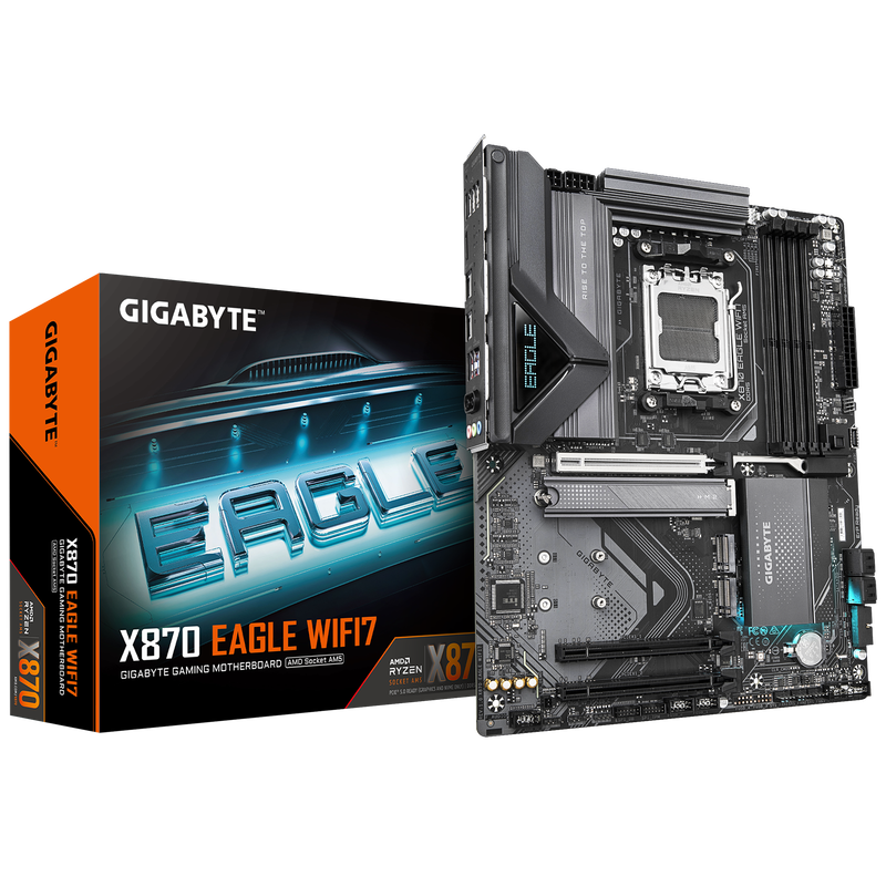 Gigabyte X870 Eagle WiFi7 hovedkort forfra