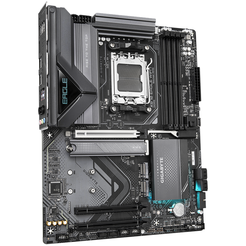Detalj av Gigabyte X870 Eagle WiFi7 hovedkort