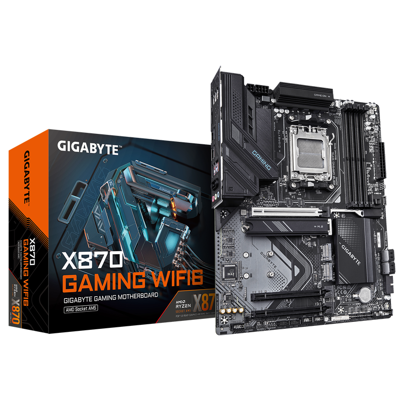 Gigabyte X870 Gaming WiFi6 hovedkort forfra