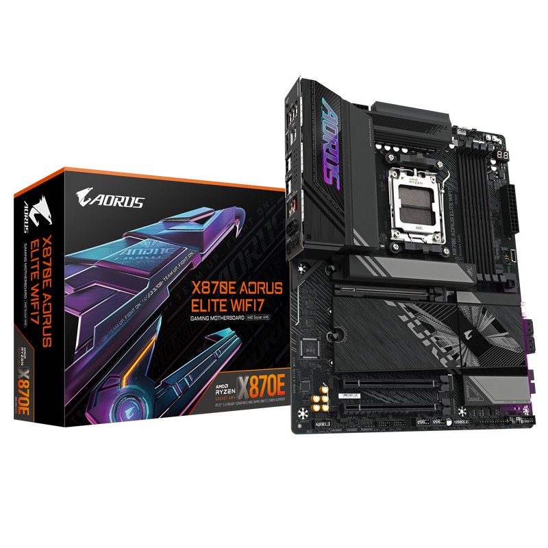 Gigabyte X870E A Elite WiFi7 hovedkort forfra