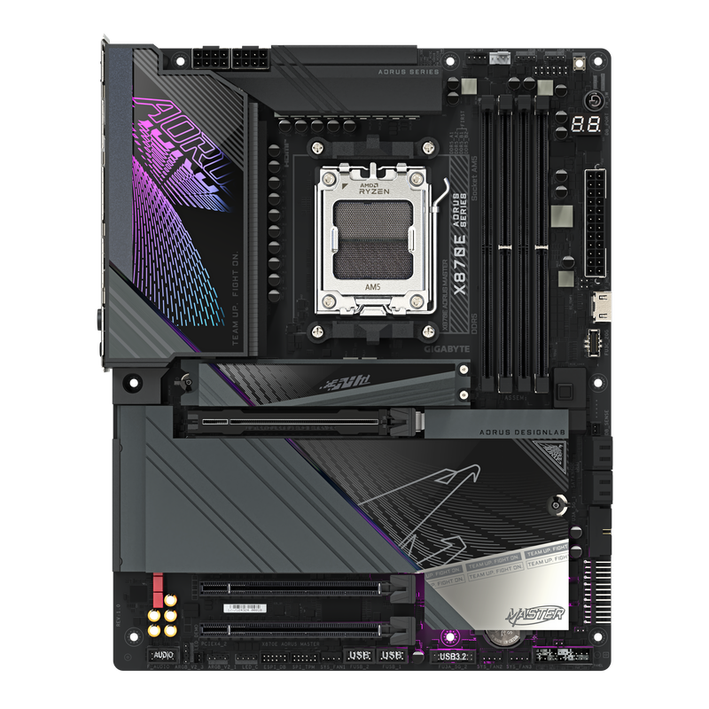 Gigabyte X870E AORUS Master hovedkort bakside