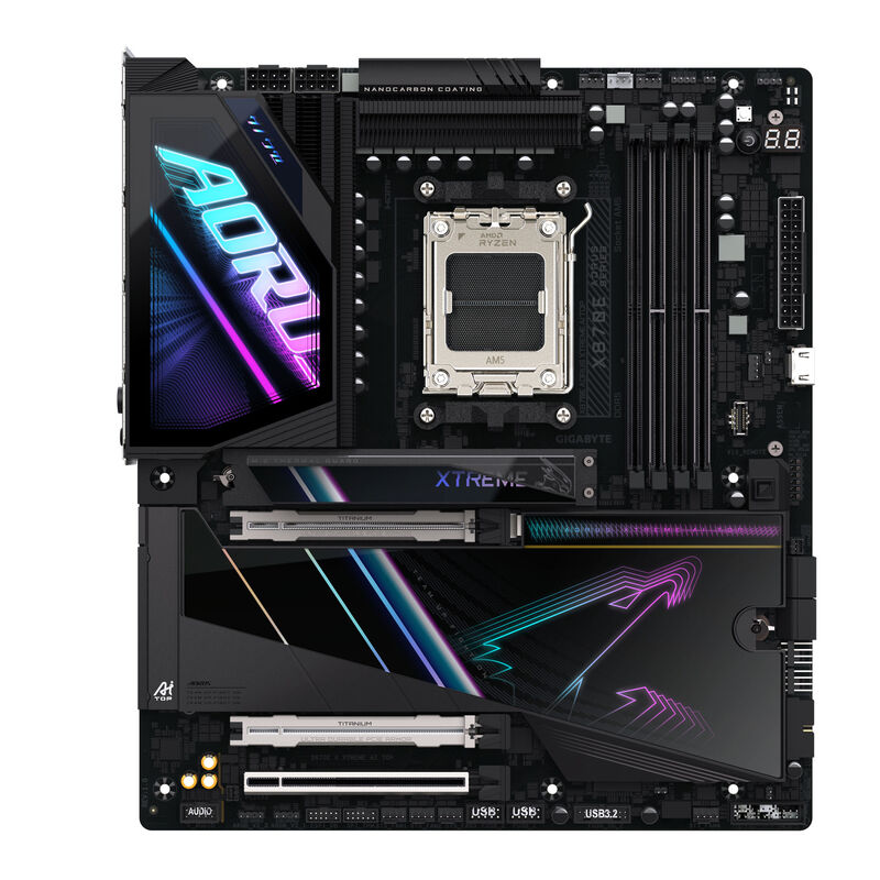 Gigabyte X870E Aorus Xtreme AI Top bakside